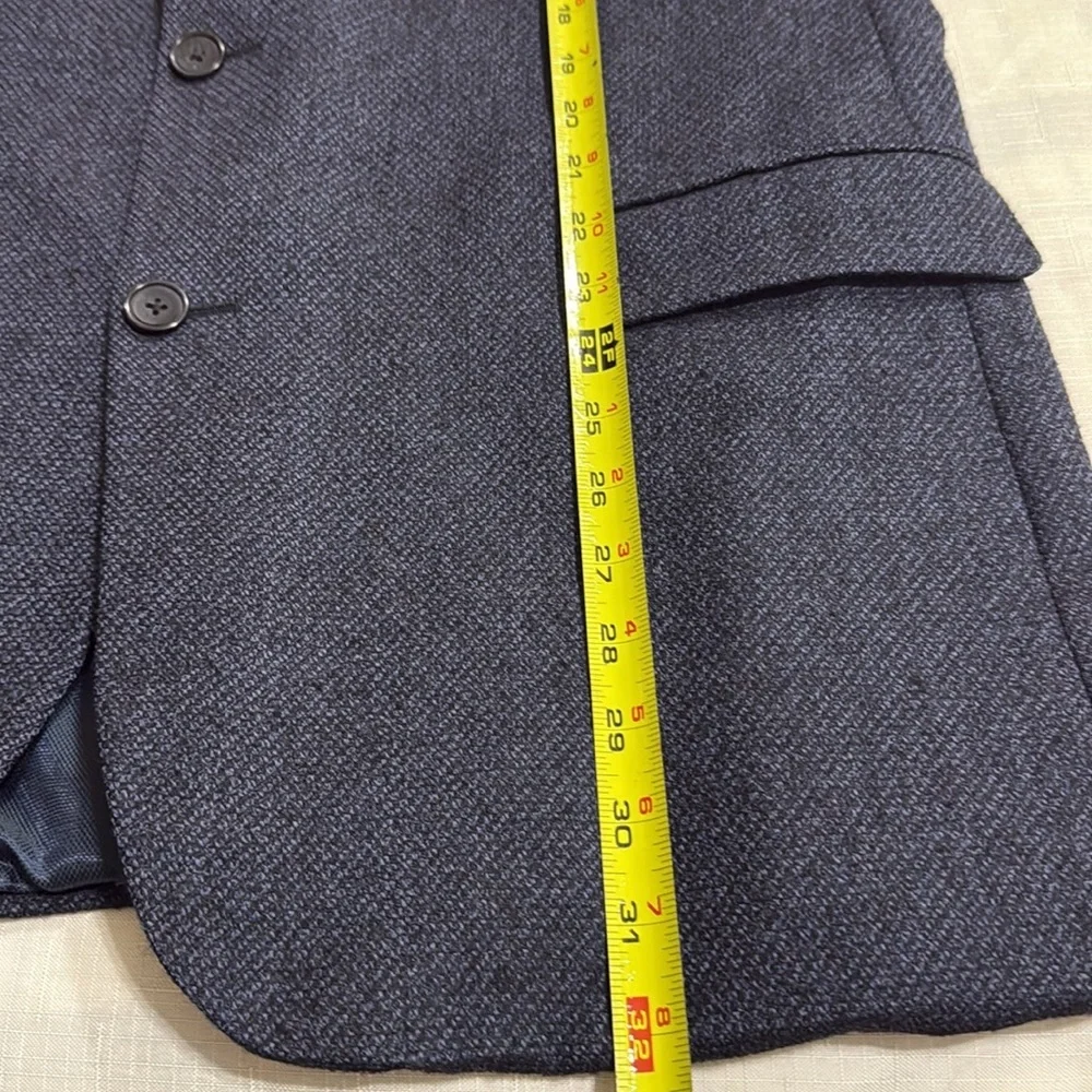 (R1) Kenneth Cole Awearness Slim Fit Navy Wool Sport Coat, Size 46 L men’s